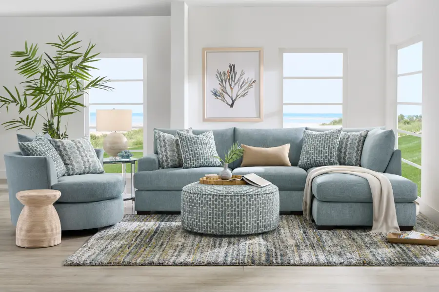 Gallery1950 ホワイト スパイラルインテリア　ミッドセンチュリー Cindy Crawford Alessio White Leather 6 Pc Dual Power Reclining