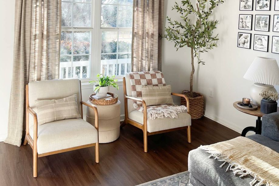 tan accent chairs 