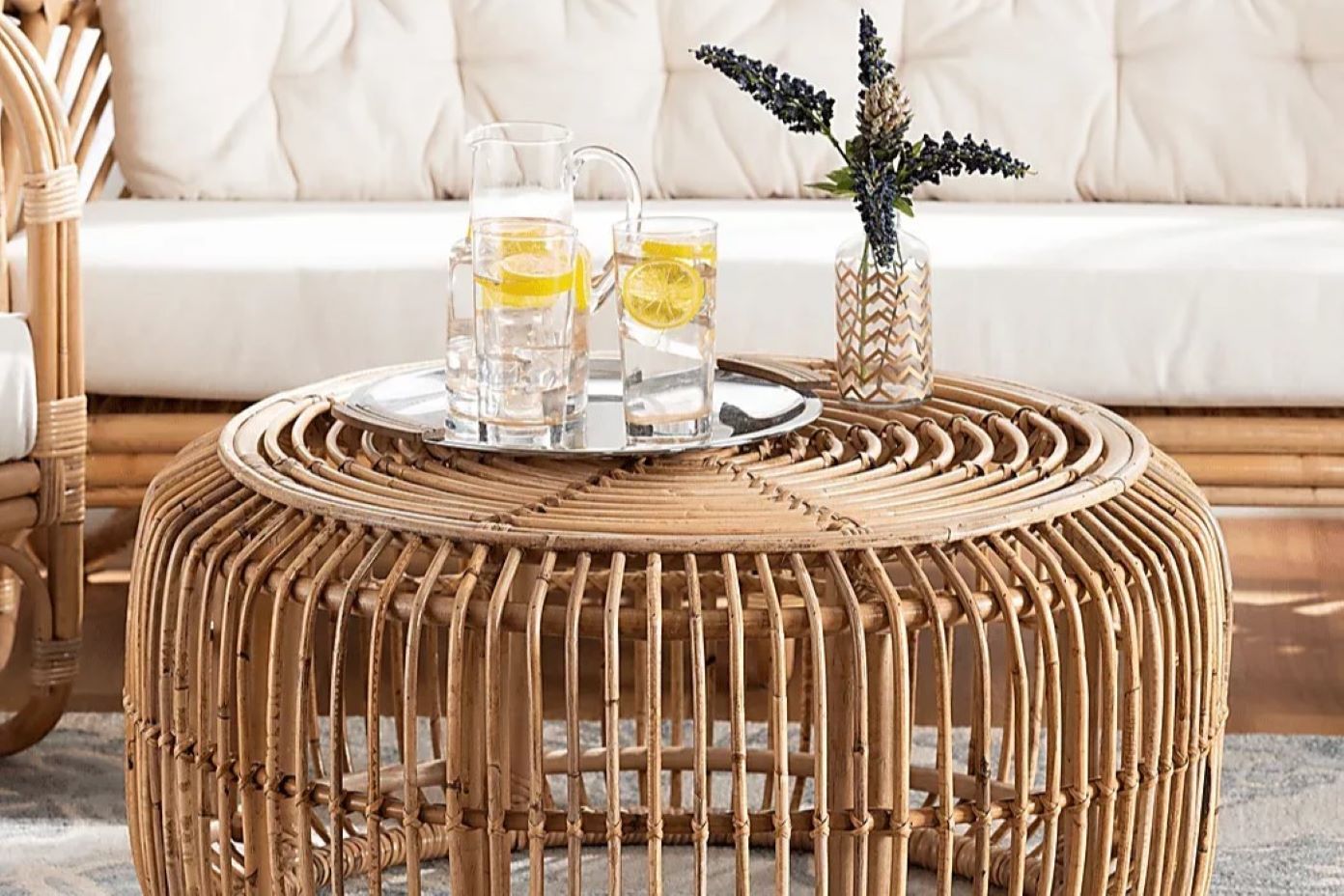 light colored coffee table