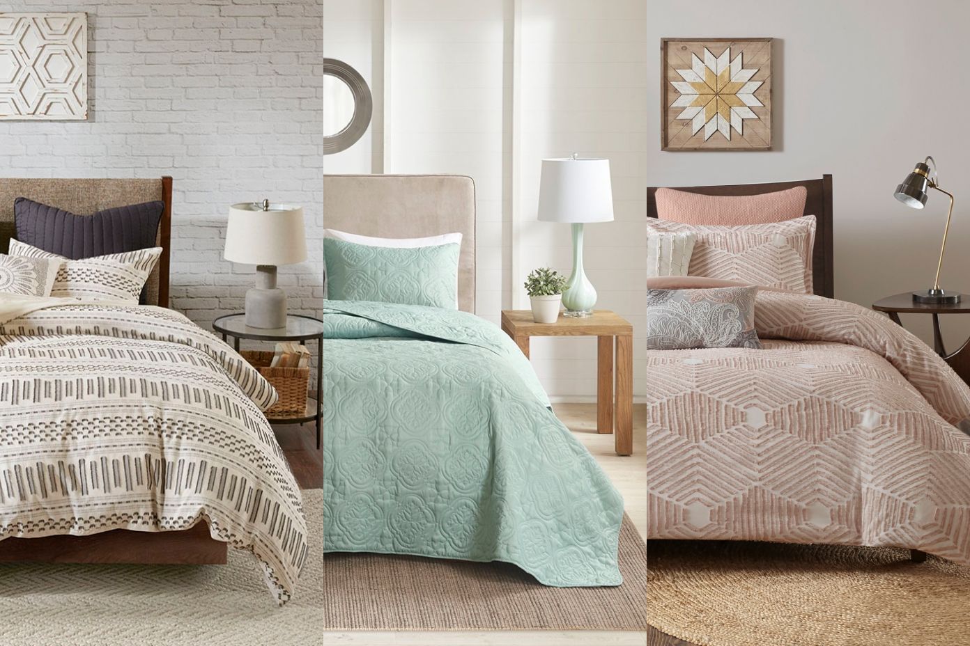 King Comforters on Queen Beds