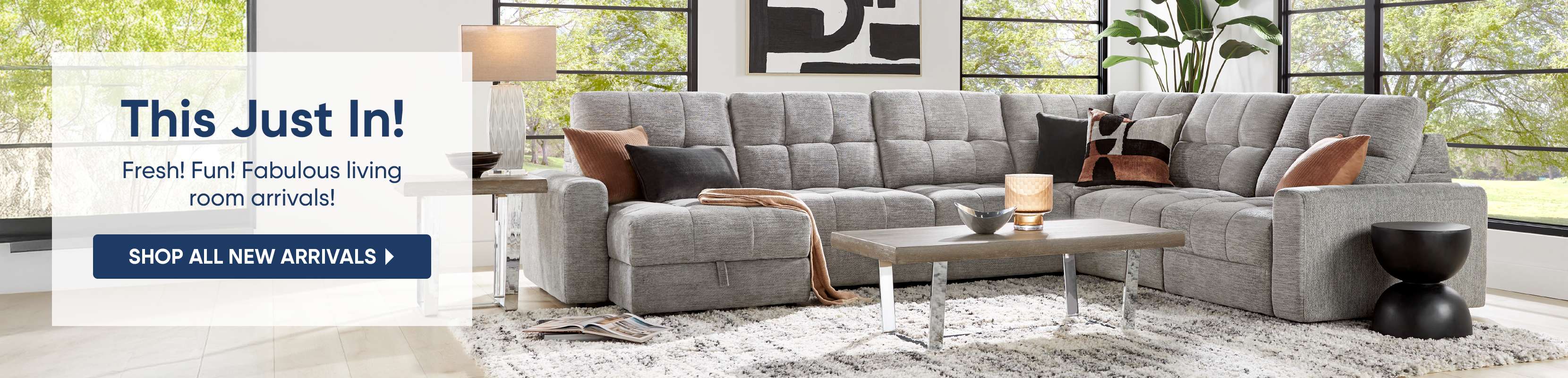 This Just In! Fresh! Fun! Fabulous living room arrivals! Shop all new arrivals.
