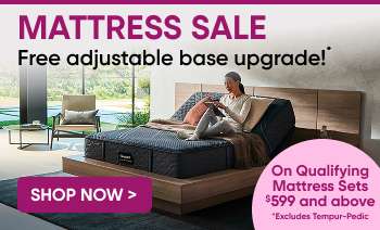 Mattress sale: Free adjustable base upgrade on qualifying mattress sets $599 and above.
