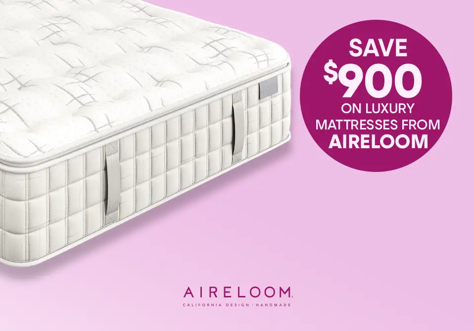 SAVE $900 on luxury mattresses from Aireloom.
