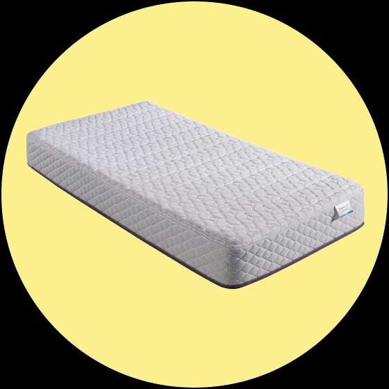 Mattress on a yellow background.
