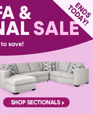 SOFA & SECTIONAL SALE ENDS TODAY! Shop Sectionals.
