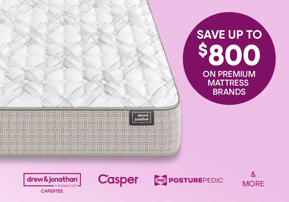 Save up to $800 on premium mattress brands.
