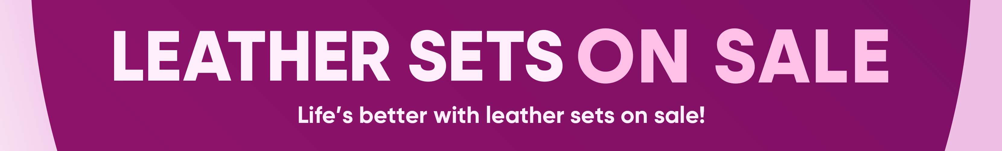 LEATHER SETS ON SALE! Life's better with leather sets on sale!