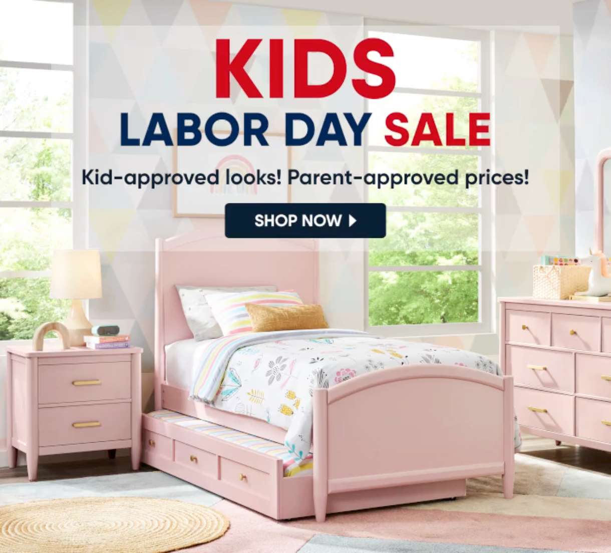 KIDS LABOR DAY SALE. Kid's bedroom furniture.
