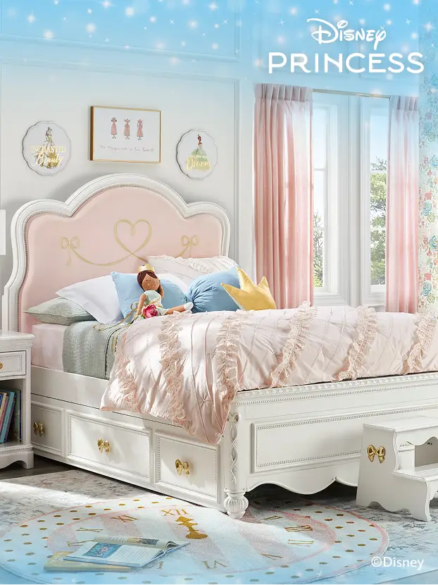 princess dresser set Disney Princess 5 Piece Twin Size Bedroom set furniture used