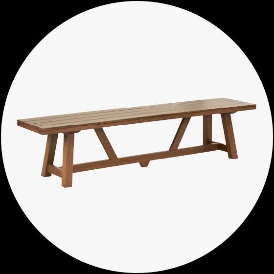 Wooden bench

