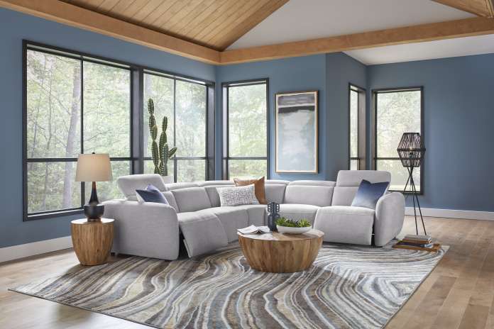 Modern gray sectional set