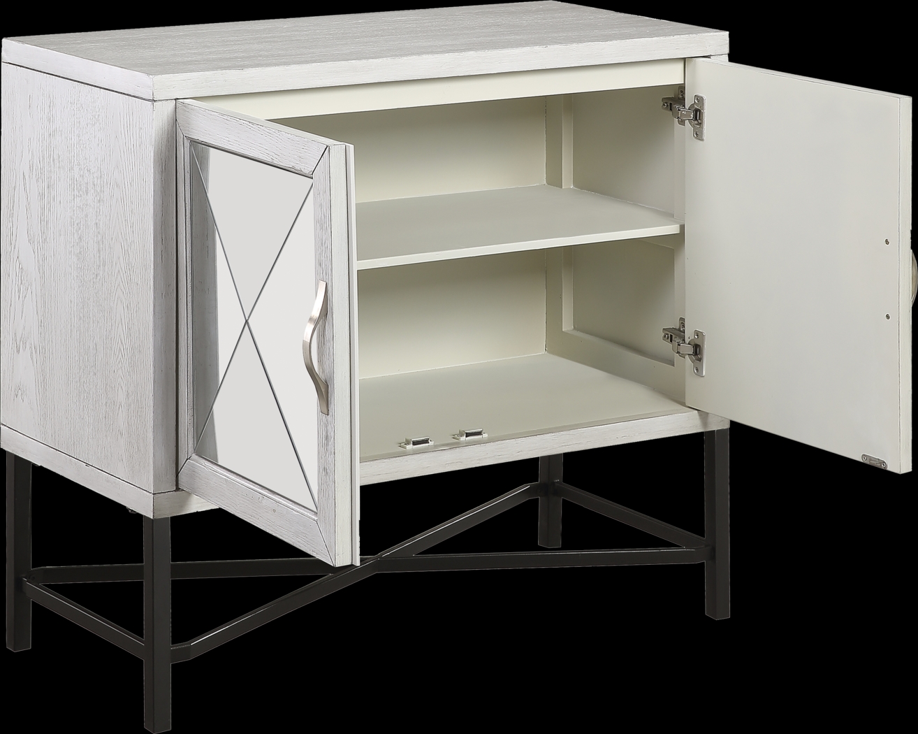 A Better Perspective Off White Two Door Accent Cabinet - Thumbnail - Image 3
