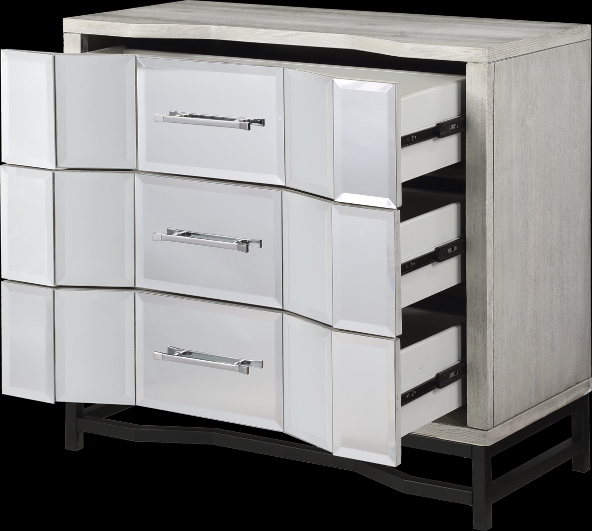 A Better Perspective White 3 Drawer Accent Cabinet - Thumbnail - Image 3