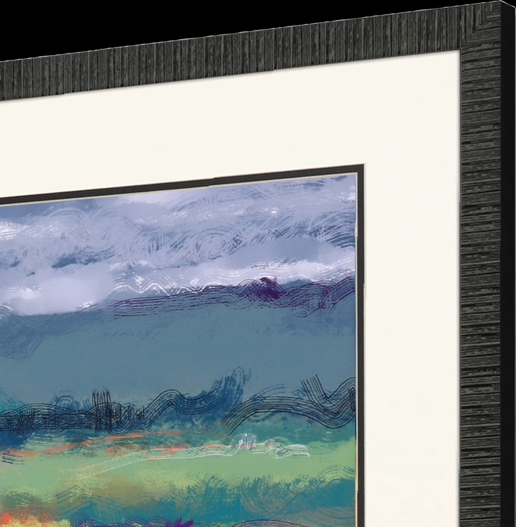 A Day of Clouds Blue Framed Artwork, Set of 3 - Thumbnail - Image 4