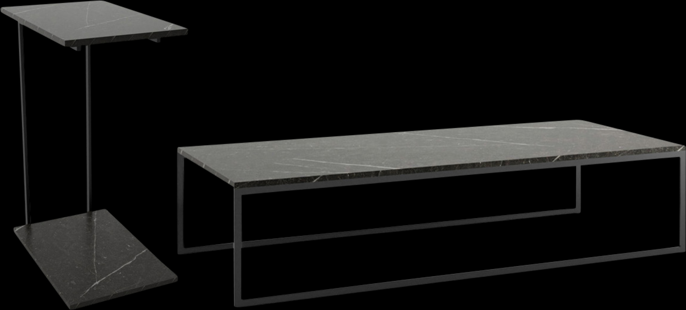 Aardvark Walk Black 2 Piece Table Set - Thumbnail - Image 1