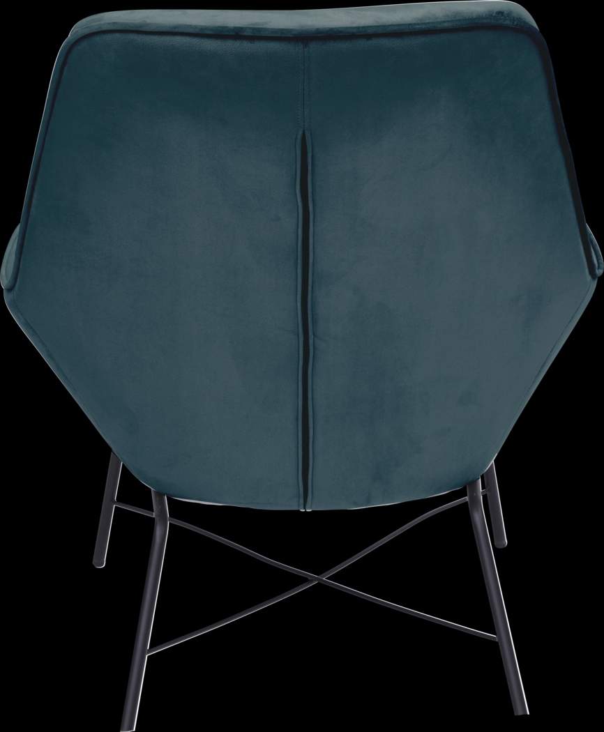 Aaronwood Blue Accent Chair and Ottoman - Thumbnail - Image 4