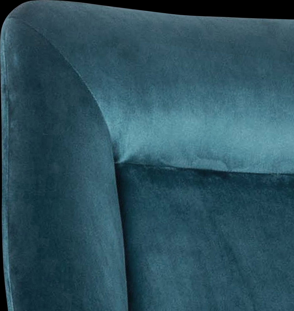 Aaronwood Blue Accent Chair and Ottoman - Thumbnail - Image 5