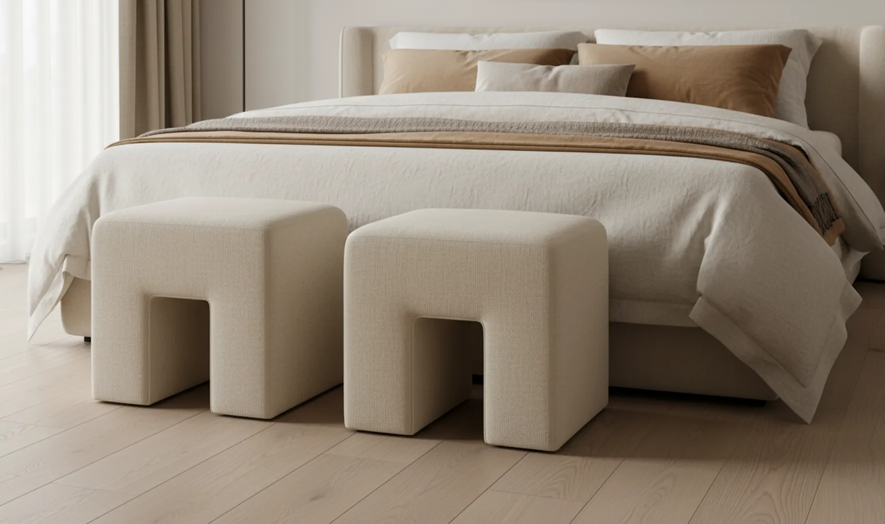 Aashoor White Stool - Image 2