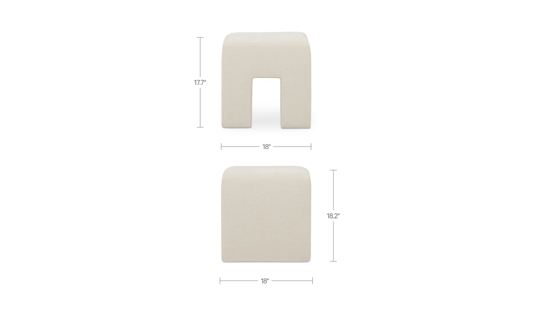 Aashoor White Stool - Image 5