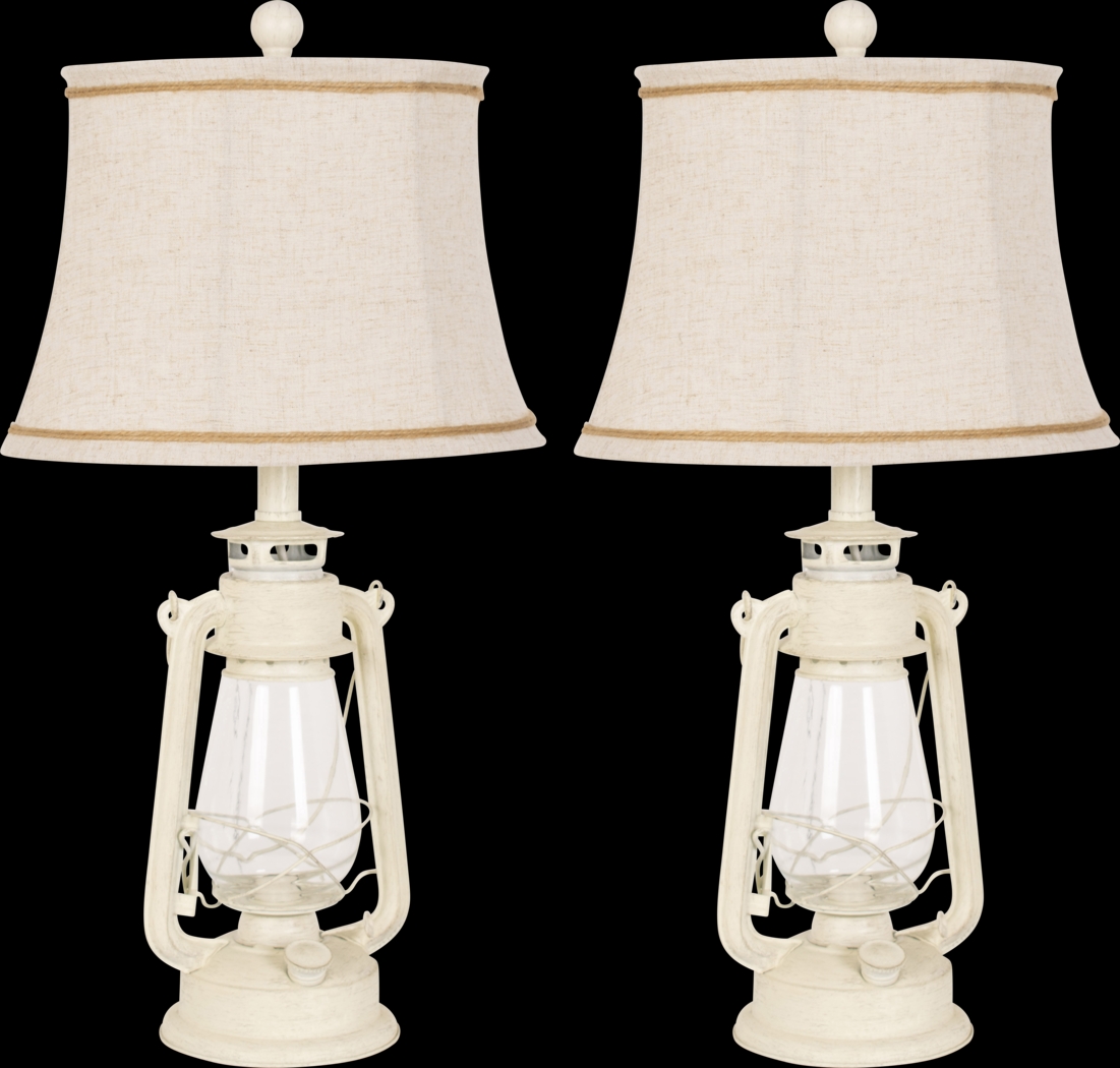 Abanico Court White Table Lamps, Set of 2 - Thumbnail - Image 1