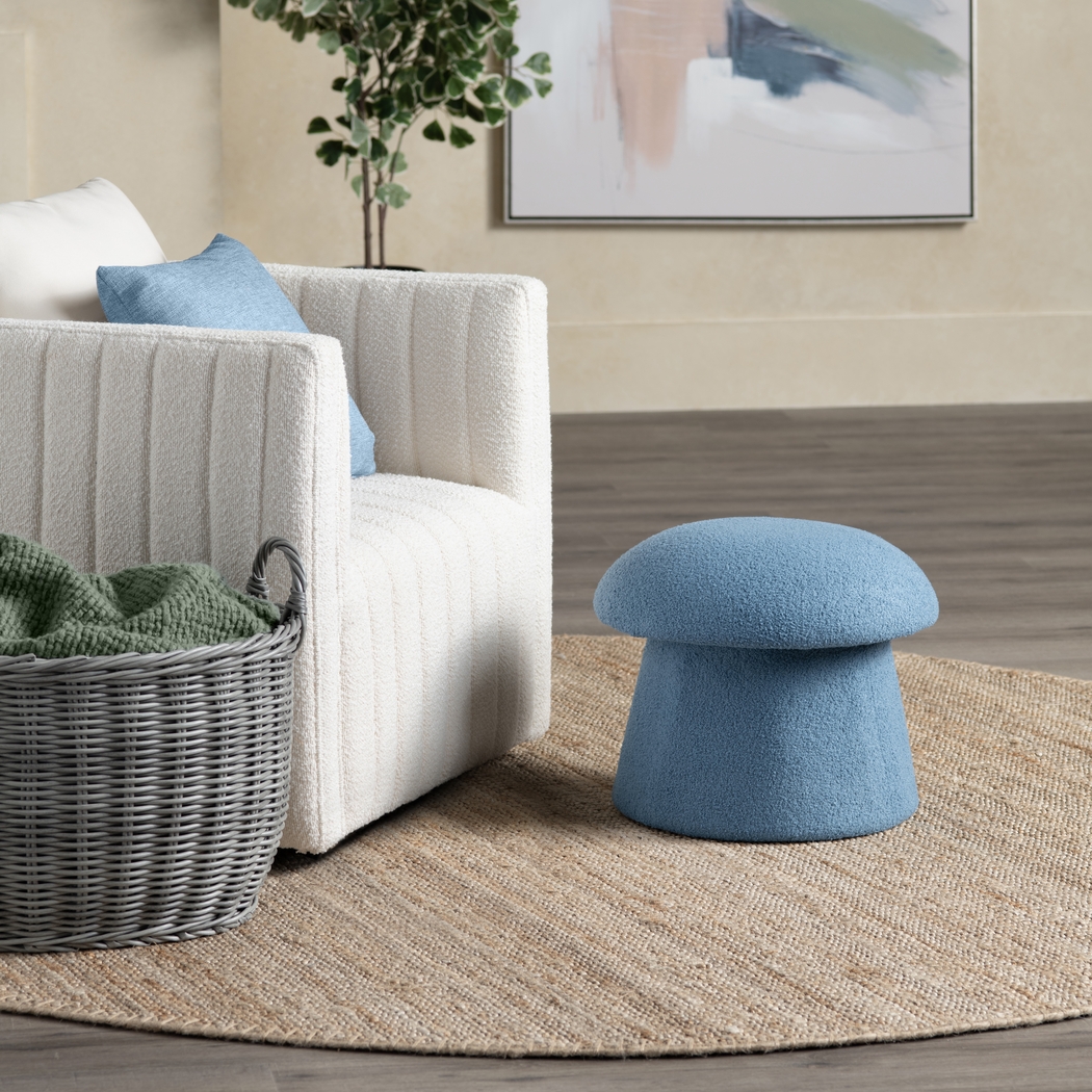 Abanto Indigo Blue Storage Ottoman - Thumbnail - Image 2