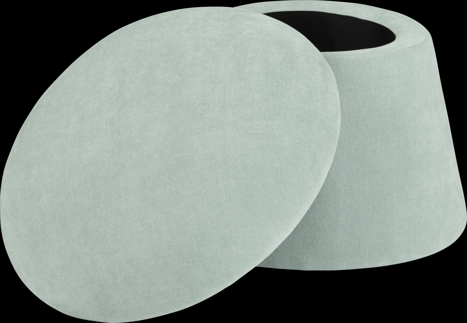 Abanto Light Blue Storage Ottoman - Thumbnail - Image 3