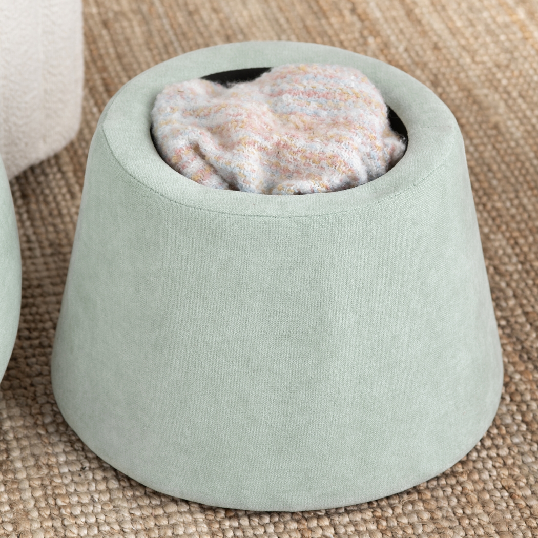 Abanto Light Blue Storage Ottoman - Thumbnail - Image 6