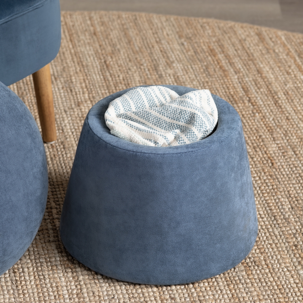 Abanto Navy Storage Ottoman - Thumbnail - Image 6