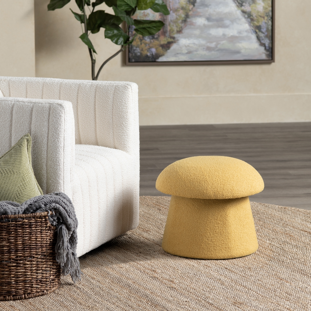 Abanto Yellow Storage Ottoman - Thumbnail - Image 2
