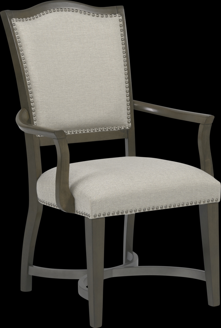 Abbey Court Beige Upholstered Arm Chair - Thumbnail - Image 1