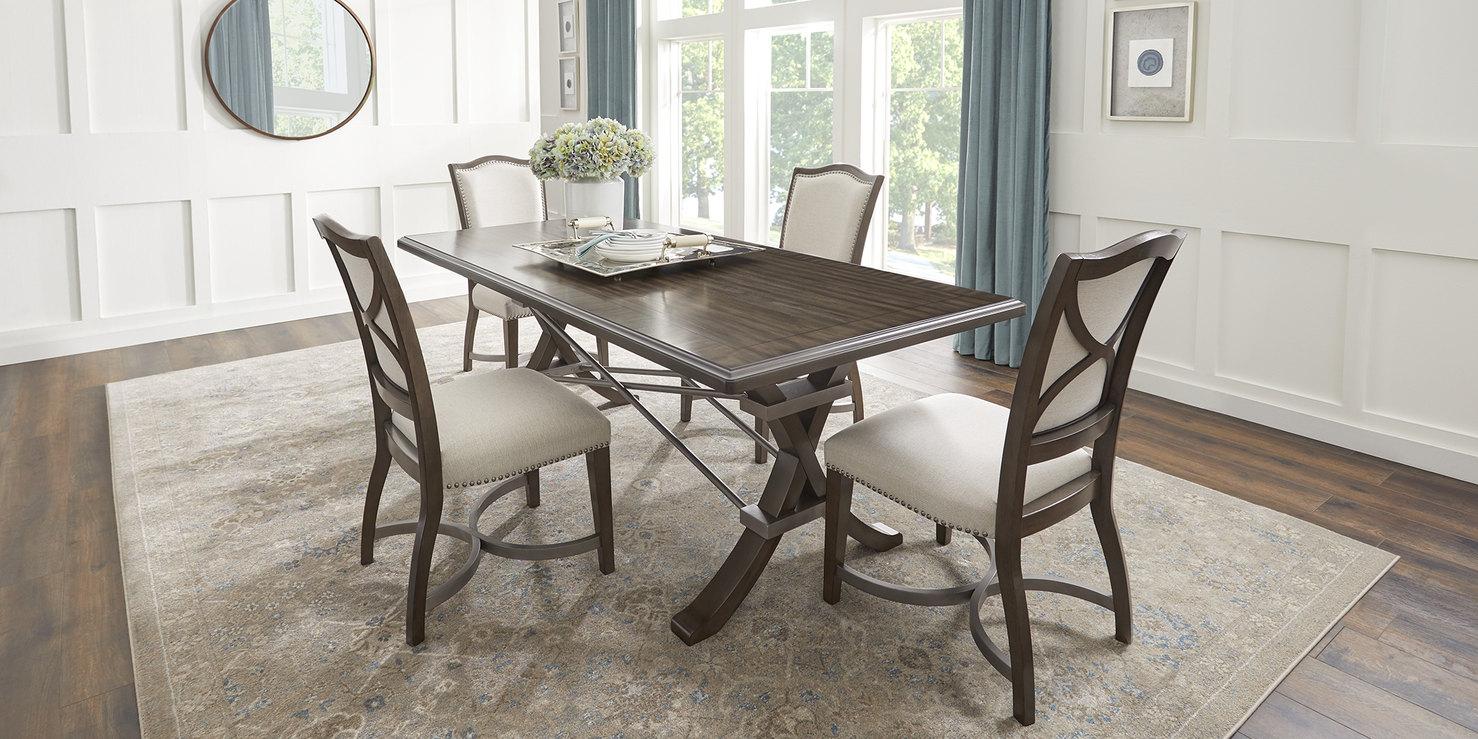 Abbey Court Brown Dining Table - Thumbnail - Image 3
