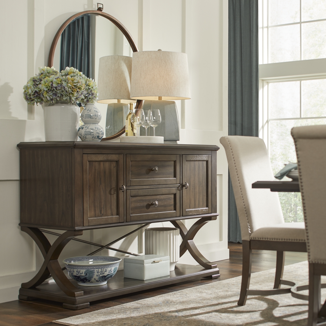 Abbey Court Brown 8 Pc Dining Room - Thumbnail - Image 7