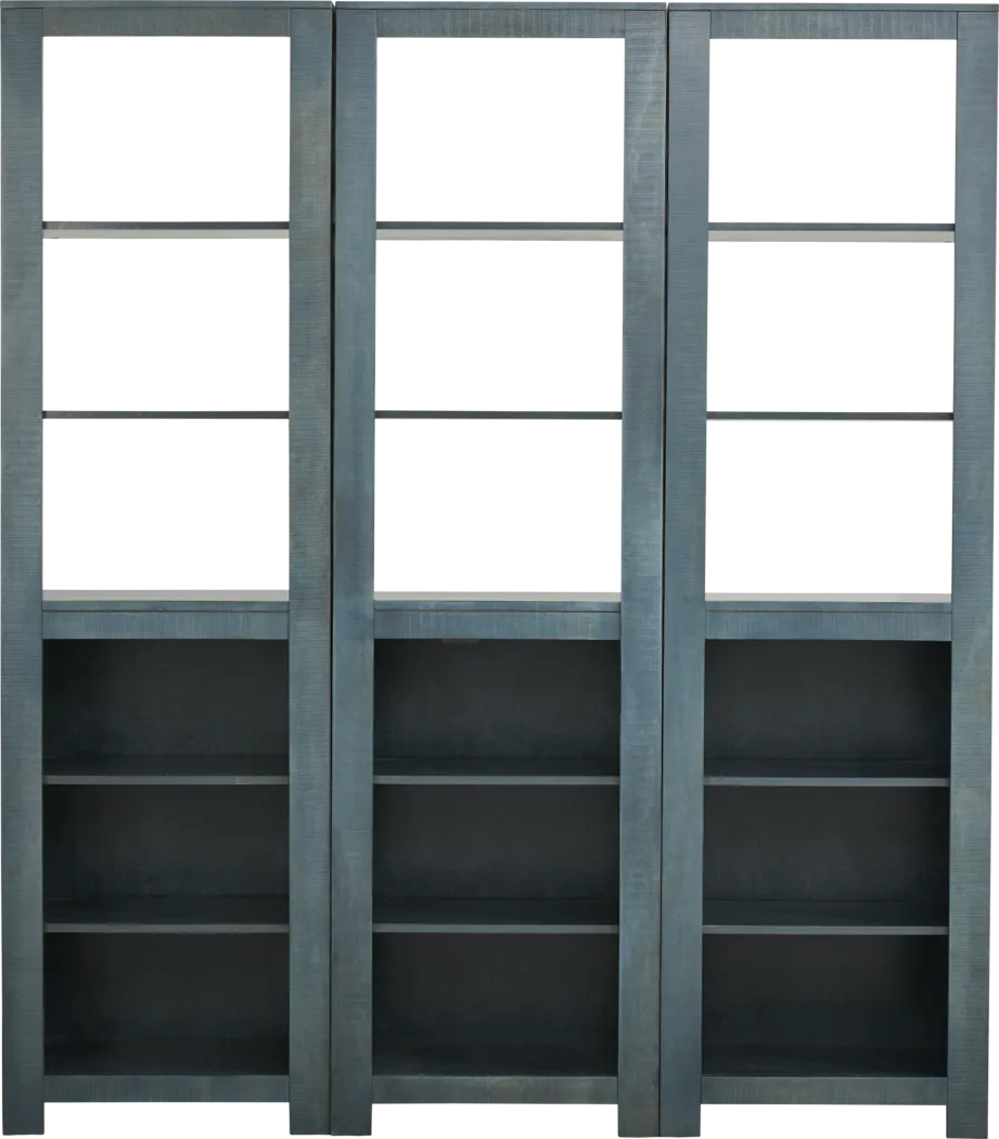 Abbey Springs Blue 3 Pc Bookcase - Thumbnail - Image 1