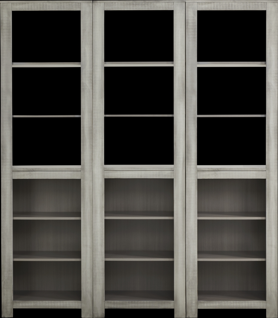 Abbey Springs Gray 3 Pc Bookcase - Thumbnail - Image 1
