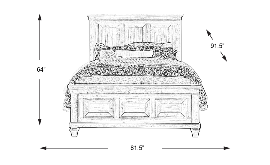 Dimension Image. Please refer to the Dimension Tab on this page for dimension details.