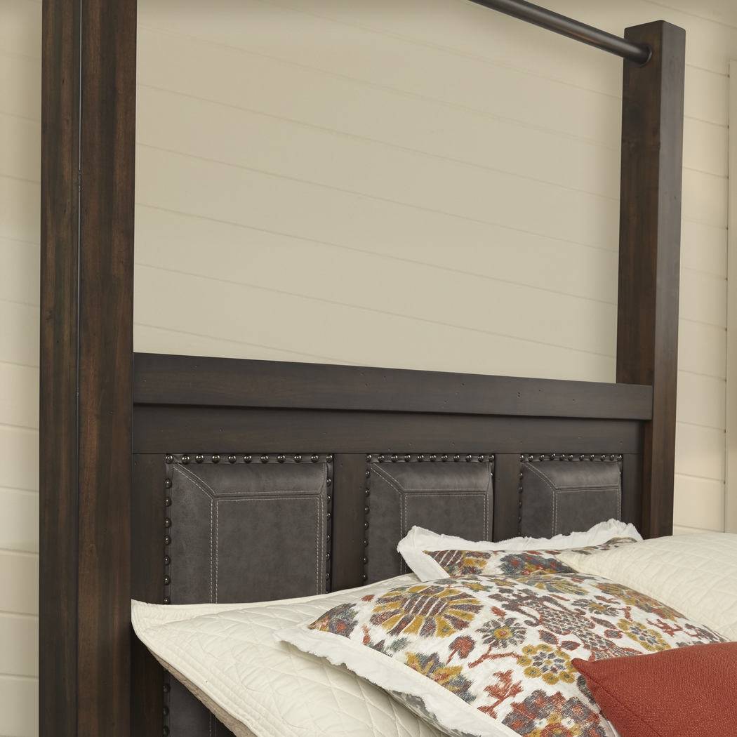Abbeywood Brown 5 Pc King Poster Bedroom - Thumbnail - Image 3