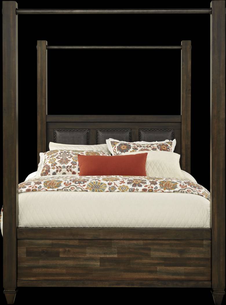 Abbeywood Brown 5 Pc King Poster Bedroom - Thumbnail - Image 2