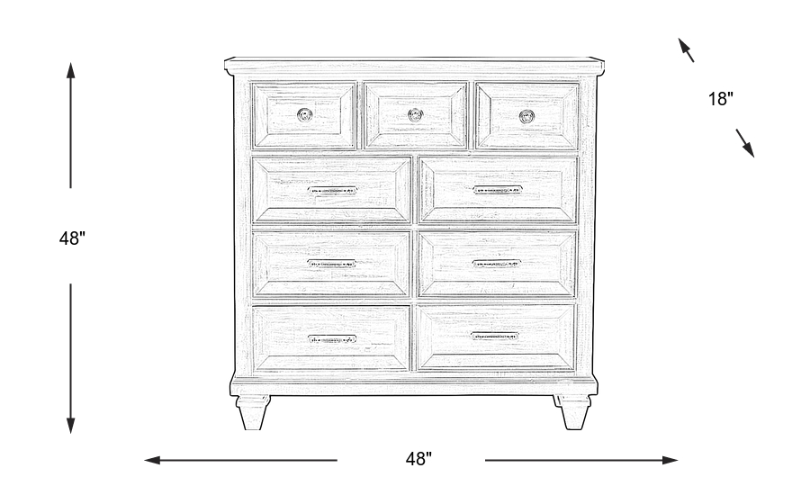 Dimension Image. Please refer to the Dimension Tab on this page for dimension details.