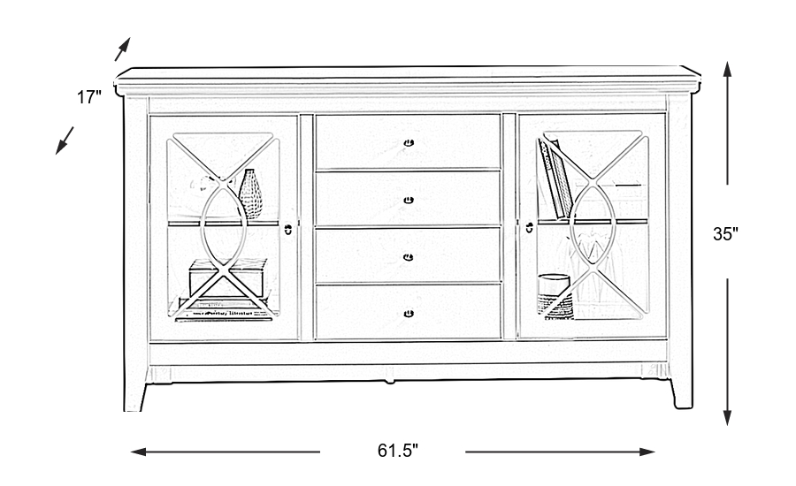 Dimension Image. Please refer to the Dimension Tab on this page for dimension details.