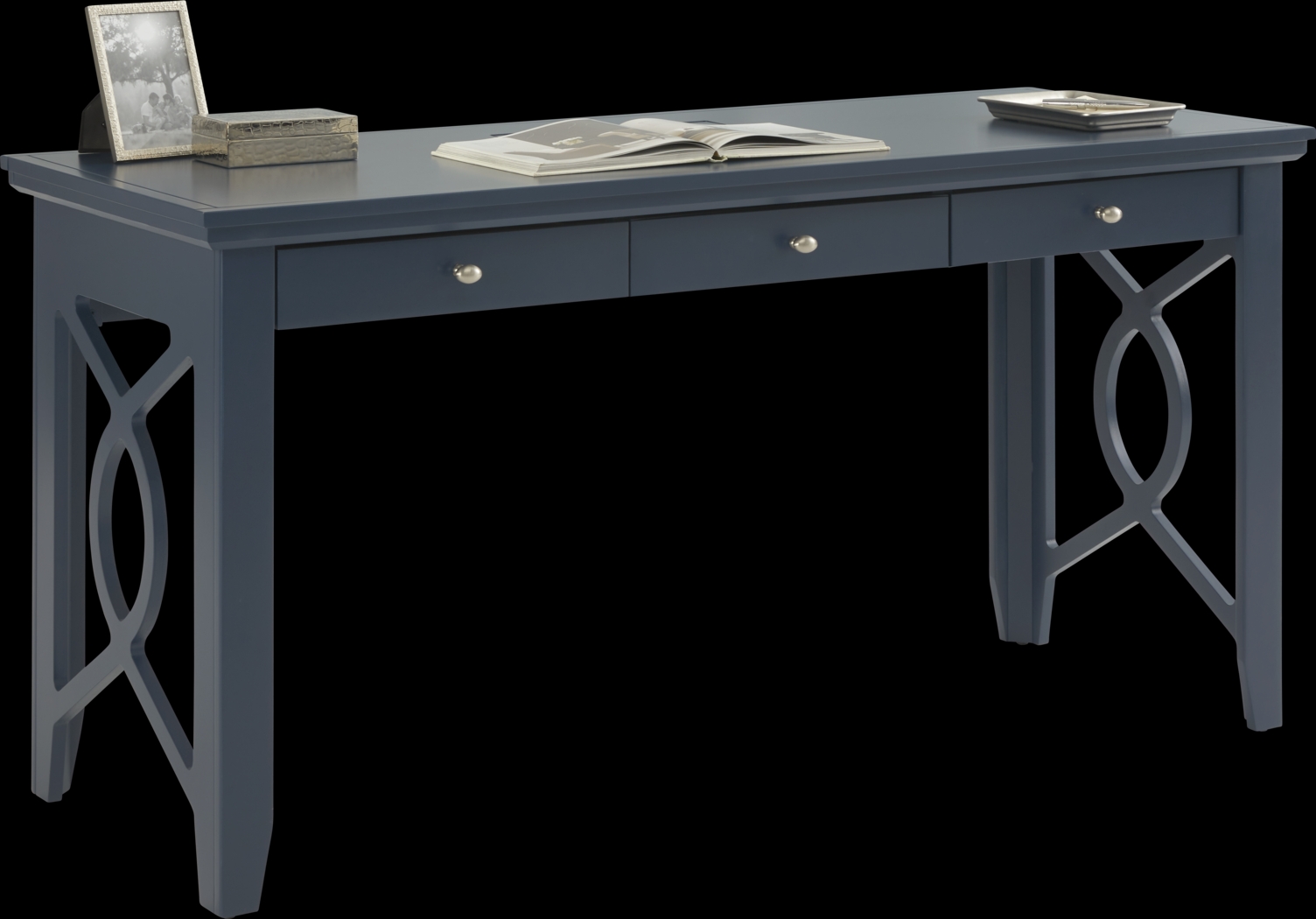 Abbie Navy Writing Desk - Thumbnail - Image 2