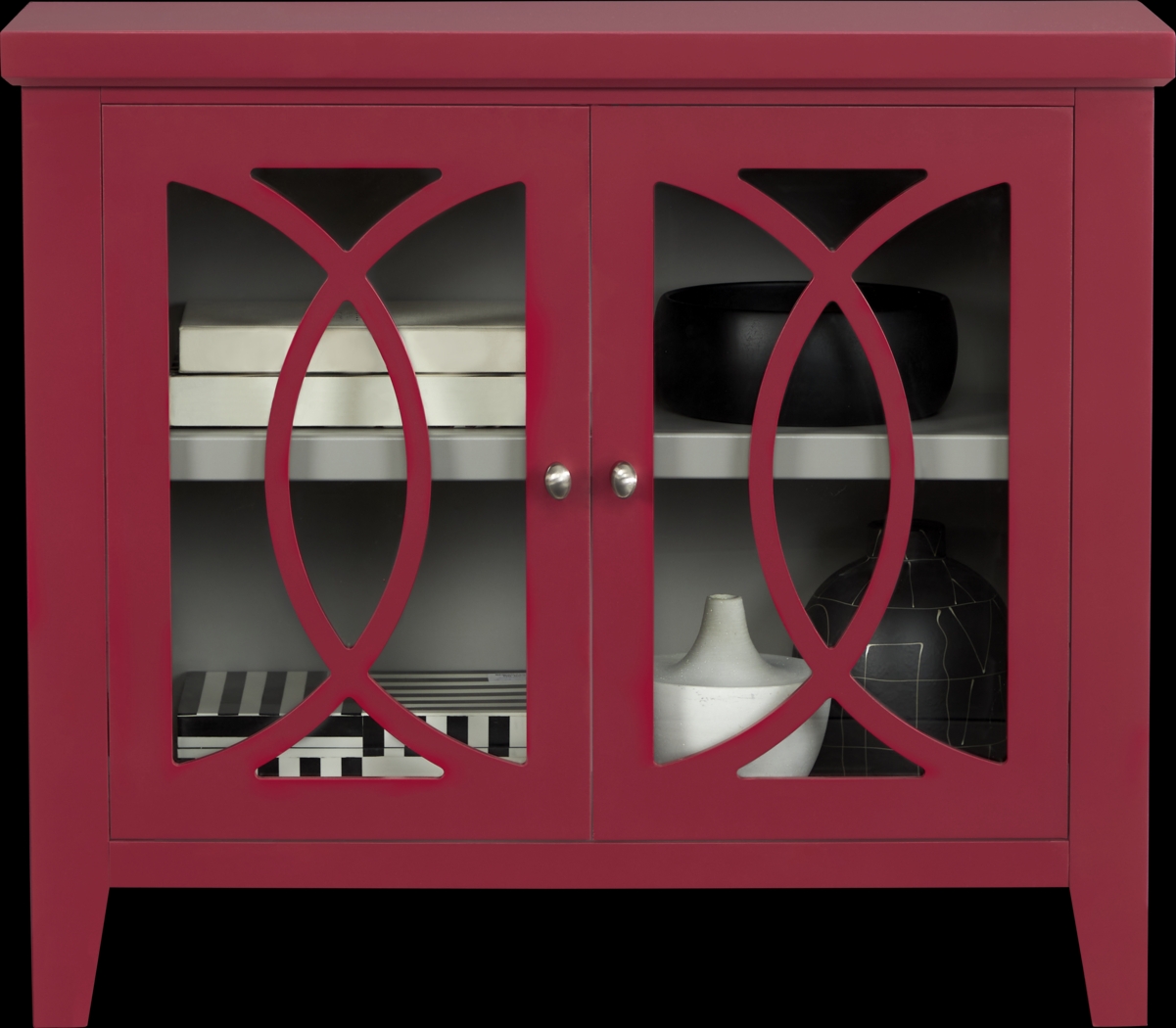 Abbie Red Accent Cabinet - Thumbnail - Image 2