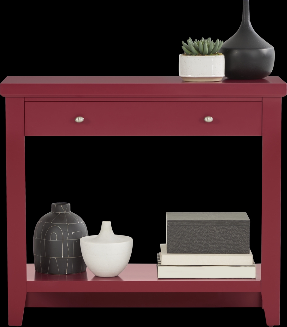 Abbie Red Accent Table - Thumbnail - Image 2