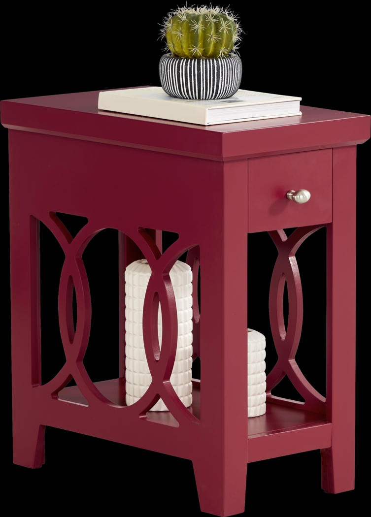Abbie Red Side Table - Thumbnail - Image 3