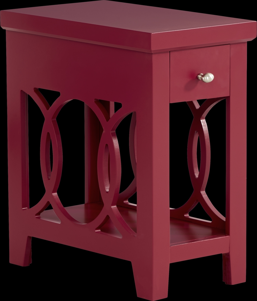 Abbie Red Side Table - Thumbnail - Image 1