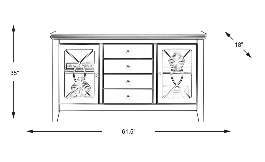 Dimension Image. Please refer to the Dimension Tab on this page for dimension details.