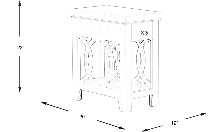 Dimension Image. Please refer to the Dimension Tab on this page for dimension details.