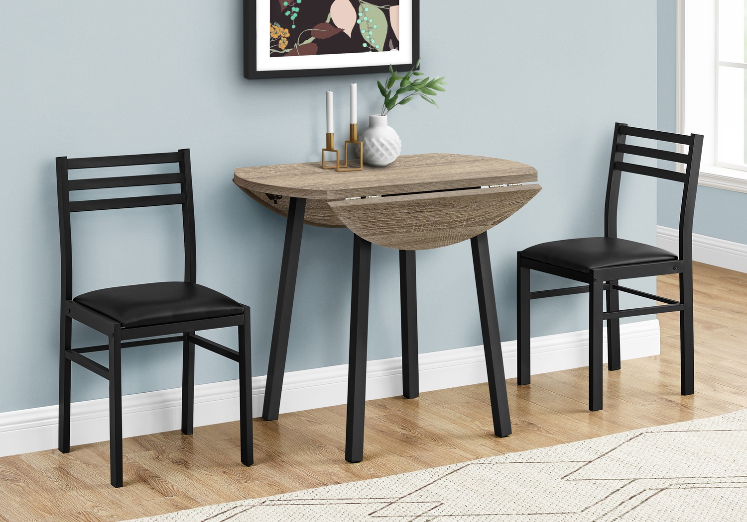 Abbingdon Taupe 3 Pc Dining Set - Thumbnail - Image 2
