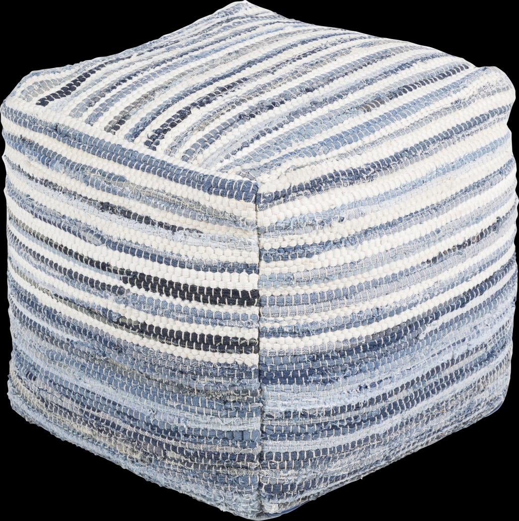 Abbotsfield Navy Ottoman - Thumbnail - Image 1