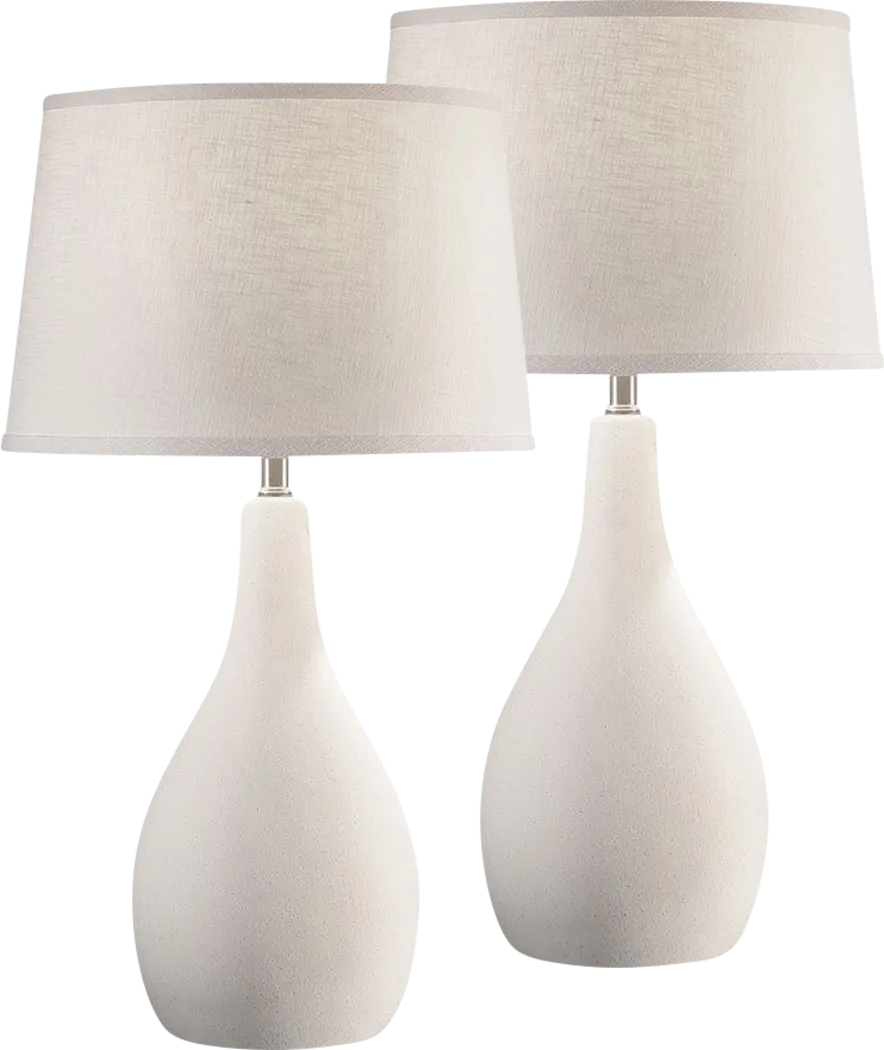 Abbott Avenue White Lamp, Set of 2 - Thumbnail - Image 1