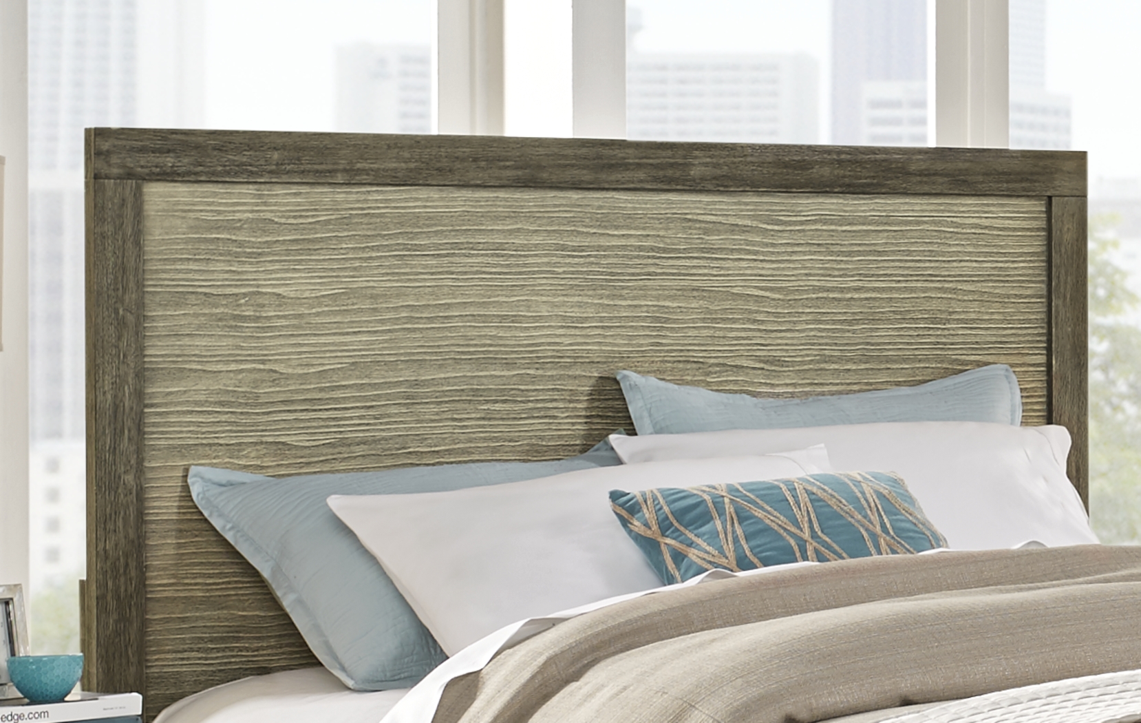 Abbott Gray 8 Pc King Panel Bedroom with Storage - Thumbnail - Image 4